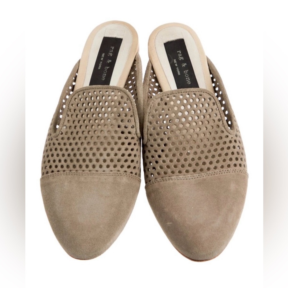 Rag & Bone Suede Cutout Accent Mules